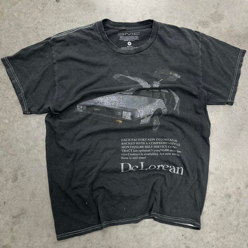 Back to the Future black DeLorean movie T-shirt Size Medium